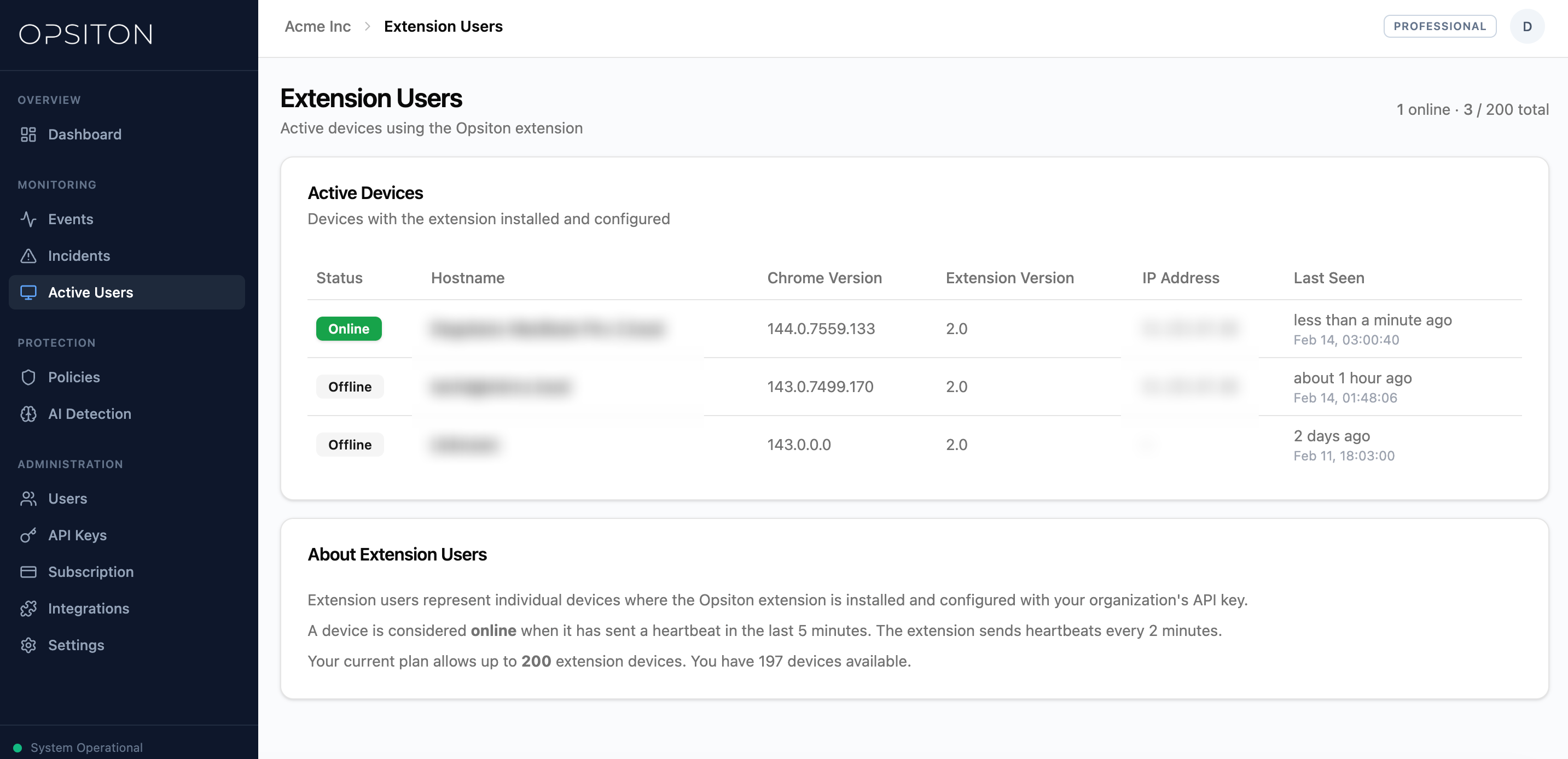 Policy management dashboard - Dark Mode